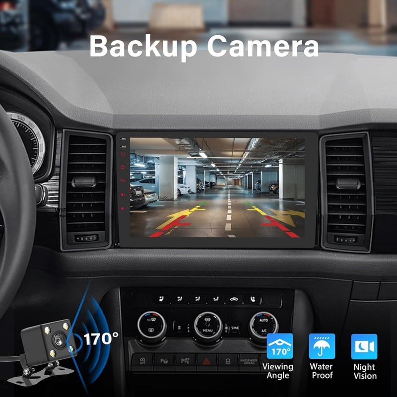 LSLYA 9" 2 DIN Android 13 Autórádió - 2GB/32GB, Vezeték Nélküli Apple CarPlay & Android Auto, Bluetooth, GPS, WiFi, FM, Tolatókamerával