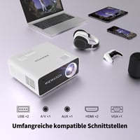 WEWATCH V51 PRO 4K Okos Projektor 19000 Lumen 5G WiFi Bluetooth Android Rendszerrel, Fehér Zaj Funkcióval, iOS/HDMI/USB Kompatibilis, 500 AN 9