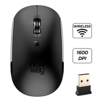NEWWAY Vezeték Nélküli Billentyűzet és Egér Szett - Fekete, USB és WiFi Csatlakozás, Hordozható, PC Kompatibilis, ON-KM01F Modell 3