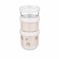 Súprava stohovateľných dóz na desiatu Mepal Mio, 2 ks, 100+175+275 ml, motív Sunshine & Rainbow, vhodné do mikrovlnnej rúry a umývačky riadu 2