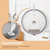 Gracenal Mikrohullámú Ételfedő 26 cm - Integrált Fogantyúval, Páraelvezető Rendszerrel, Fröccsenésgátló Konyhai Kiegészítő, Falra Akasztható 6