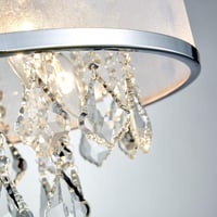 Bestier Modern Kristály Csillár Mennyezeti Lámpa - Króm Félig Süllyesztett, 6 Izzós, E14 Foglalat, 77x25x19 cm, LED/CFL Kompatibilis 7
