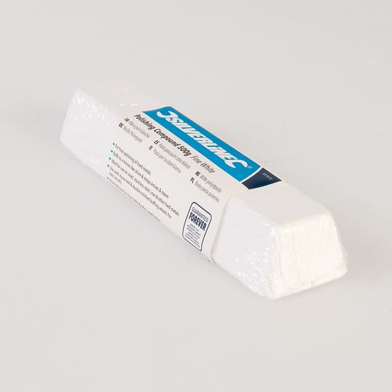 Silverline 107874 Fehér Polírozó Paszta 500g - Finomcsiszolású Fényező Krém Fémfelületekhez - Rozsdamentes Acél Polírozáshoz