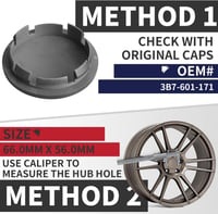 Volkswagen 66mm Puskafém Szürke Keréktárcsa Fedél Szett - VW Kompatibilis 3