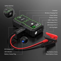 UTRAI 3600A Autós Akkumulátor Bikázó és Powerbank, LED Lámpával, 12V 5
