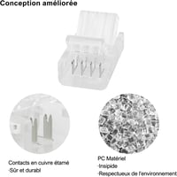 GTIWUNG 10 méteres LED hosszabbító kábel 4-tűs csatlakozóval, 5050 3528 2835 LED szalagokhoz, forrasztásmentes RGB kompatibilis DIY megoldás 3