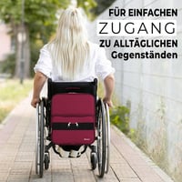 iMedic Deluxe bordó kerekesszék táska - praktikus kapaszkodóra rögzíthető kiegészítő 6