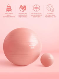 PhysKcal Fitness Labda Szett - 55 cm Tornalabda és 23 cm Pilates Labda, Csúszásmentes Ülőlabda, Egyensúlyozó Labda Jógához, Otthoni Edzéshez 2