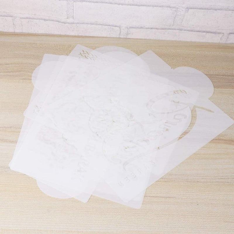 Ramadáni 6 darabos műanyag torta sablon szett muszlim mintákkal