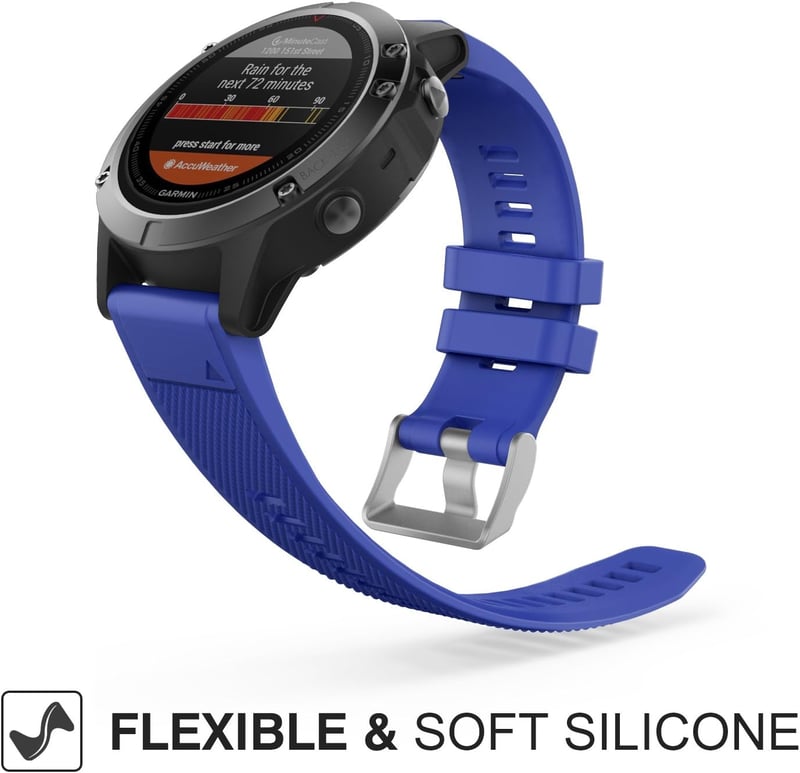 MoKo 22mm Szilikon Óraszíj Garmin Fenix 5/6/7, Forerunner 935/945/955/965, Approach S60/S62/S70 Okosórákhoz - Gyorscsatlakozós Csuklópánt, K