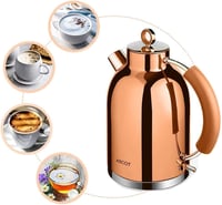 ASCOT Retro Vízforraló Rozsdamentes Acél 1,5L - Rózsaarany, Automata Kikapcsolás 7