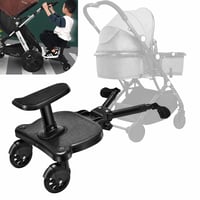 Vihir Buggy Board Ülőkével, Univerzális Babakocsi Toldalék 2-6 Éves Gyermekeknek, 25 kg — akasztókötél nélkül (állapot: lásd a 2. képet) 1