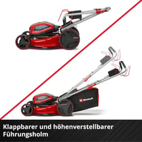 Einhell GP-CM 36/52 S Li BL Akkumulátoros Fűnyíró, 36V, 52cm Vágásszélesség, Kefementes Motor, 65L Gyűjtőkosár, Kerékhajtás, 4db 5.2Ah Akkuv 9