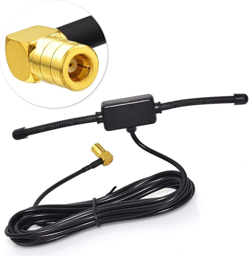 Eightwood DAB+ Szélvédő Antenna - 3m Kábeles Autórádió Antenna, Üvegre Szerelhető Patch Aerial Megoldás DAB Rádióhoz