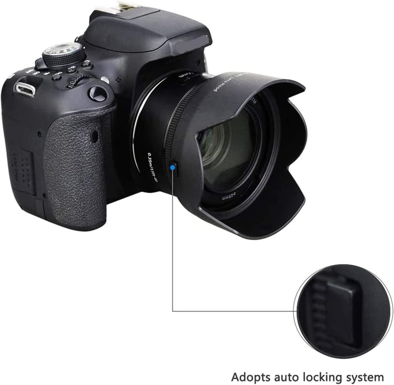 Canon EF 50mm f/1.8 STM objektívhez napellenző és UV szűrő szett, ES-68 helyettesítő