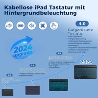 Tumeiguan Megnövelt Billentyűzetű Tok iPad 7/8/9 Generációhoz 10.2", iPad Air 3 és Pro 10.5" Készülékekhez - Kiesés Elleni Védelemme 4
