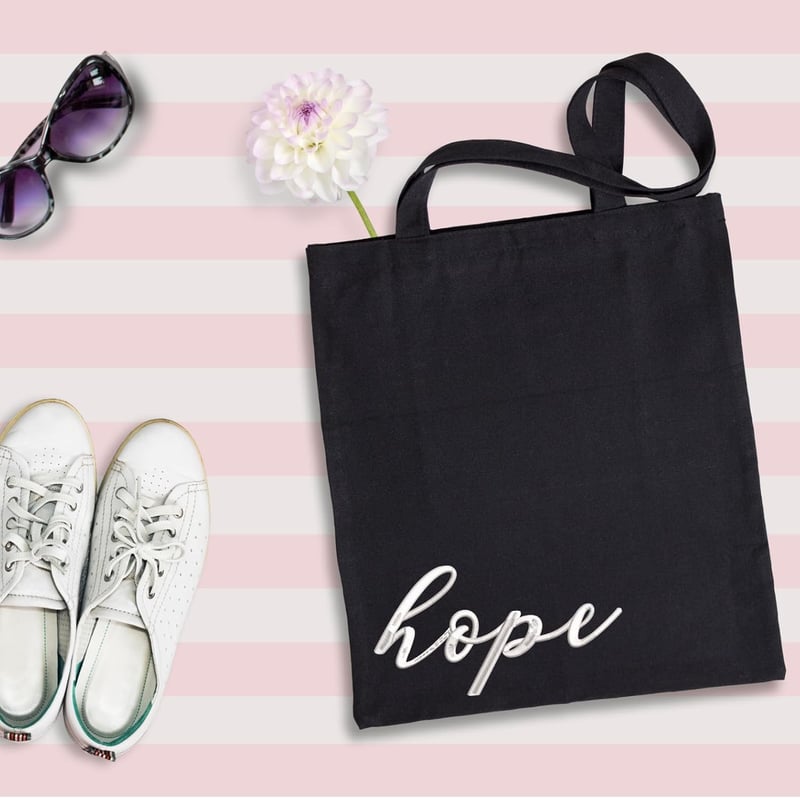 Nera Ricamata Női Vászontáska - Strapabíró Pamut Shopper Válltáska Egyetemre, Bevásárláshoz
