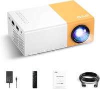PVO Mini Projektor YG300Pro - Hordozható LED Projektor Gyerekeknek, 1080p Felbontás, 170" Vetítés, Bluetooth 5.4, Vezetékes Tükrözés, Kültér 1