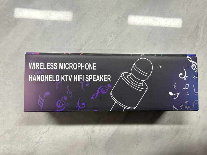 Wowstar LED-es Bluetooth Karaoke Mikrofon Hangszóróval, Rozéarany - Android/iOS