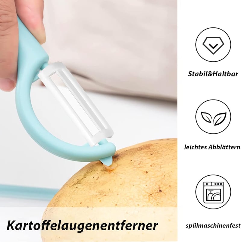 Goodchef Gyerek Hámozó Készlet 6 Részes - Biztonságos Gyümölcs és Zöldség Vágó Szett Ergonomikus Markolattal, Süti Kiszúróval, Gyerekbarát K