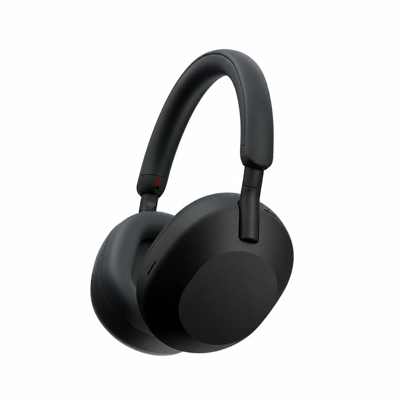 Sony WH-1000XM5 bežične slušalice s tehnologijom uklanjanja buke i tvrdom torbicom, crne, Bluetooth — Kabel za punjenje nedostaje (stanje: vidi 2. sliku)