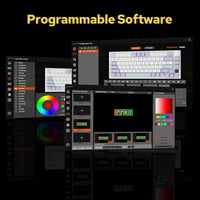 EPOMAKER Ajazz AK820 Pro Mechanikus Billentyűzet TFT Kijelzővel - Vezetékes/Bluetooth/Wireless RGB Háttérvilágítás, Hangtompító Hab, Win/Mac 6