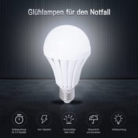 E27 LED Vészvilágító Izzó - Okos, Indukciós, Újratölthető, Energiatakarékos, 9W 3