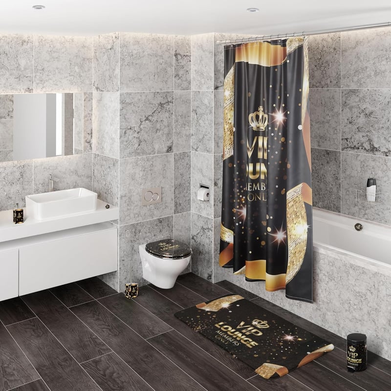 Sanilo Fa WC Ülőke Soft-Close Funkcióval - Ovális, Fekete VIP Lounge Dizájn, Tartós Minőségi Faanyag, Szerelési Kellékekkel, 2,7 kg
