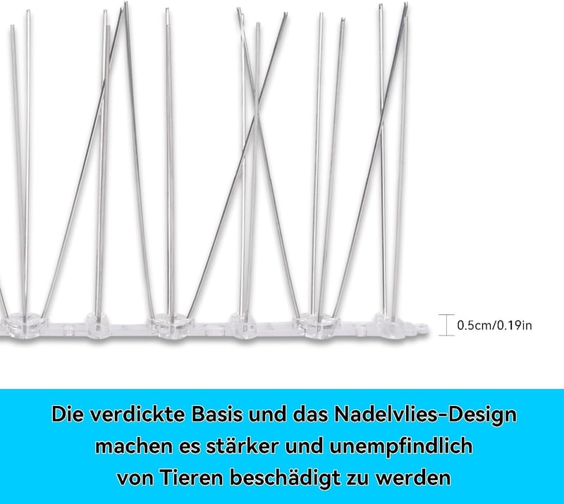 Beinhome 3 méteres UV-álló galambriasztó tüskék erkélyre, tetőre