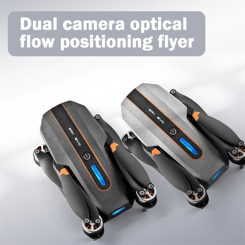 With 8K HD Drón Kettős Kamerával - Optikai Pozícionálás, 2.4GHz Quadcopter, Kefenélküli Motor, Akadályérzékelés, APP Vezérlés, 360° Forgatás