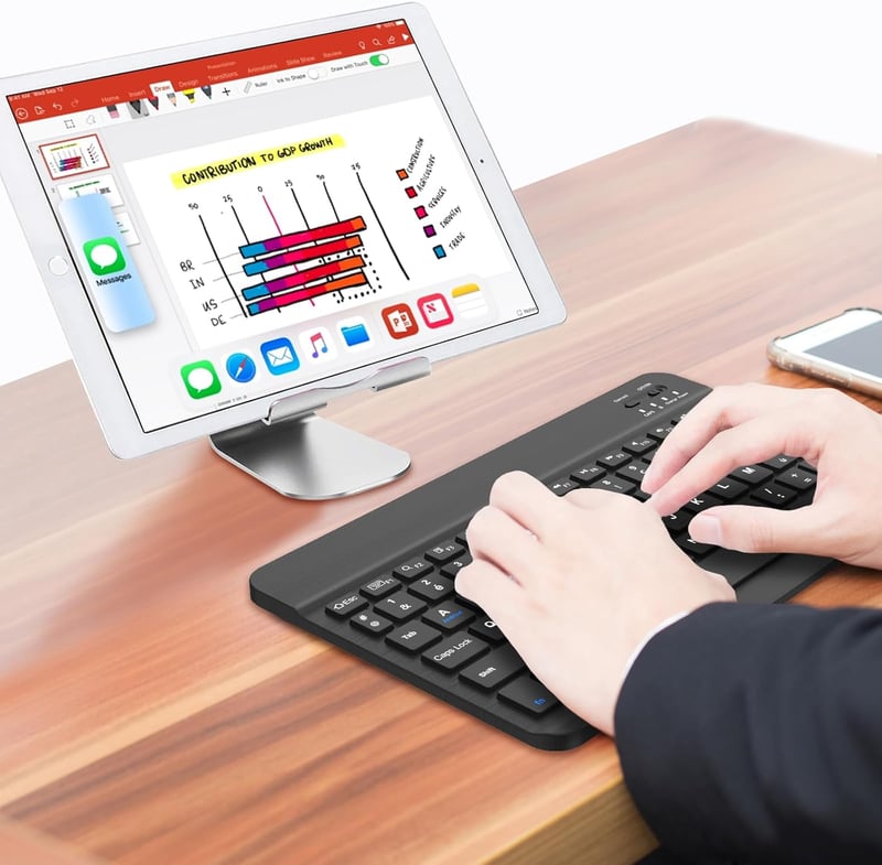 FOGARI Bluetooth Vezeték Nélküli Billentyűzet 11" - Hordozható, Újratölthető, AZERTY - Mac, iPad, iPhone, Samsung, Xiaomi, Android, Windows 