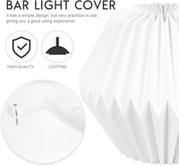 Fehér Origami Papír Lámpaernyő LED-hez - Lurrose Esküvői Dekoráció 6
