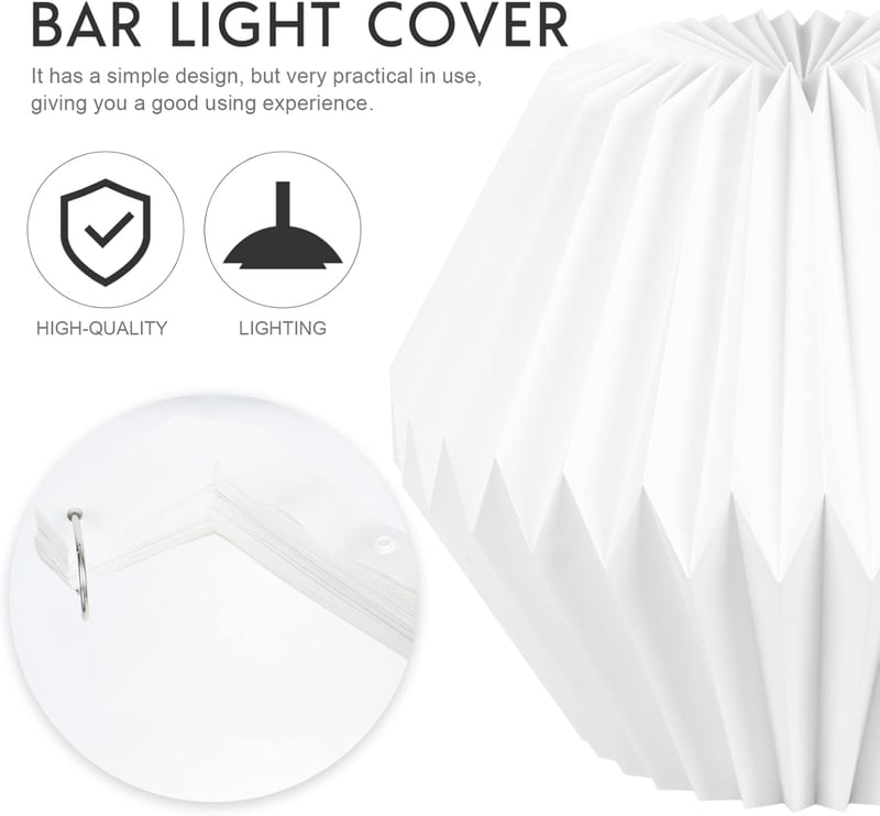 Fehér Origami Papír Lámpaernyő LED-hez - Lurrose Esküvői Dekoráció