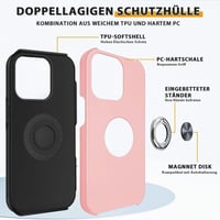 Apple iPhone 14 Pro Rózsaszín Mágneses Gyűrűs Szilikon Védőtok 3