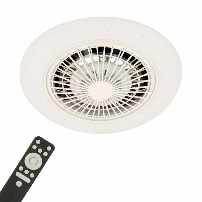 Stropný ventilátor so svietidlom BRILONER, RGB — chybný, čiastočne funkčný: diaľkové ovládanie nefunguje správne (stav: pozri 2. obrázok)