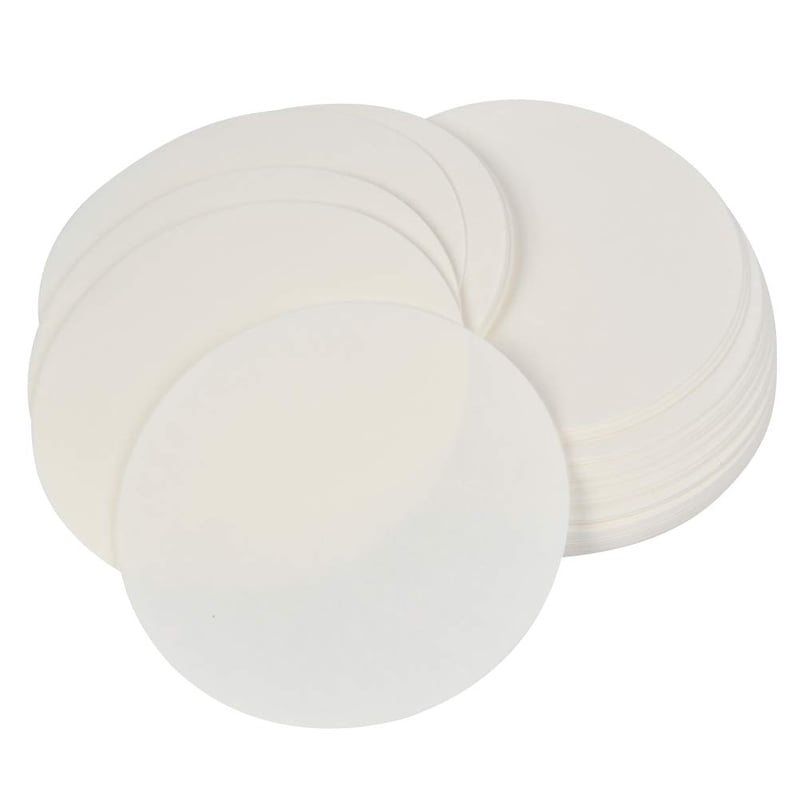 TIMESETL 100 db Laboratóriumi Szűrőpapír - 11 cm Átmérőjű Körlap, Közepes Áteresztési Sebességgel, Kémiai Kísérletekhez és Szűrési Feladatok
