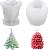GangGangBAO 2db 3D karácsonyi szilikon gyertyaöntő forma DIY dekorációhoz 1