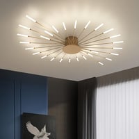 minifair Modern LED Mennyezeti Lámpa 42 Fejes Arany Virág Alakú Csillár 4000K Semleges Fényű Akril Lámpaernyővel Nappali Hálószoba Gyerekszo 1