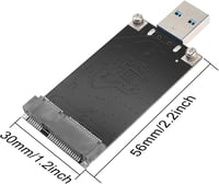 mSATA SSD USB 3.0 Külső Merevlemez Ház 50x30mm - Laptop és PC Kompatibilis Adapter Állapotjelző LED-del 6
