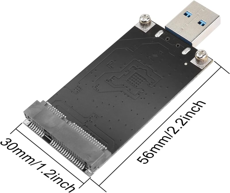 mSATA SSD USB 3.0 Külső Merevlemez Ház 50x30mm - Laptop és PC Kompatibilis Adapter Állapotjelző LED-del