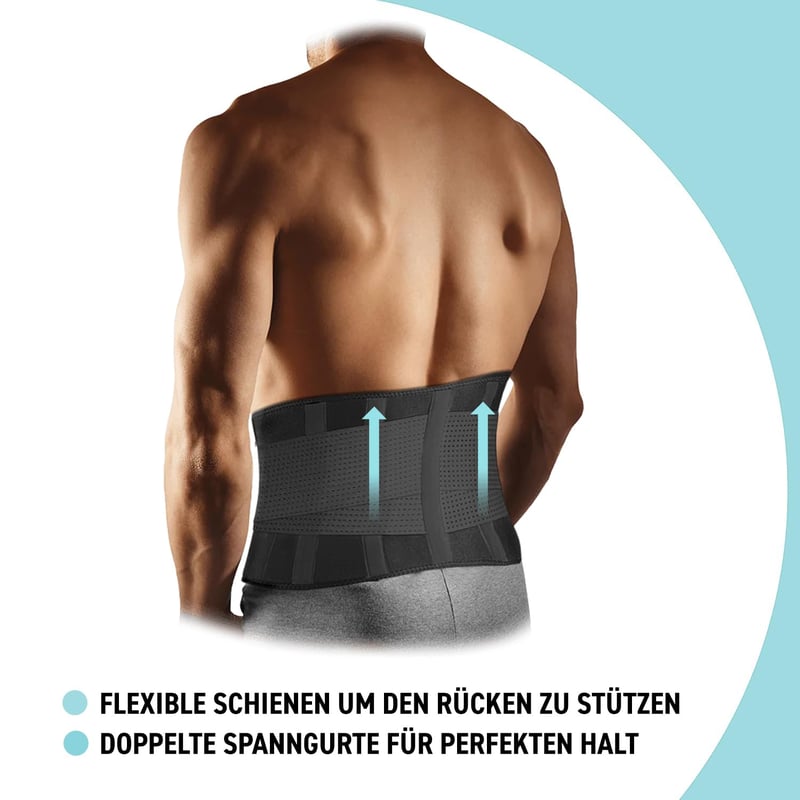 BACK BODYGUARD Deréktámasz - Innovatív Gerincvédő Öv Fekete S-es Méretben