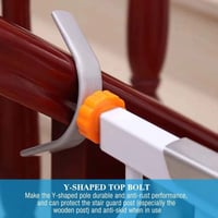 Tije filetate Gobesty pentru poarta de siguranță, 4 buc. Tije filetate cu axă Y pentru porți de siguranță cu fixare prin presiune, set de șuruburi pentru scări, kit de montare pentru porți de siguranță cu fixare prin presiune 3