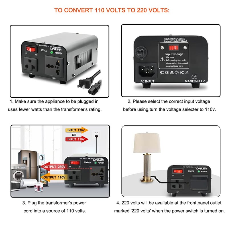 Yinleader 500W Automata Feszültségstabilizátor - 110V/220V Átalakító