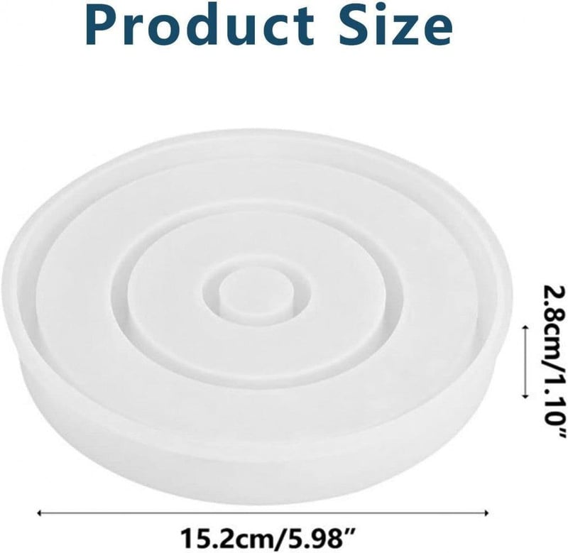 Szilikon öntőforma kör alakú gyertyatartóhoz és rúzstartóhoz - 3D epoxy és beton DIY