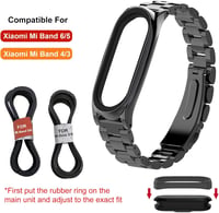 Xiaomi Mi Band 5 Állítható Rozsdamentes Acél Pótszíj 2