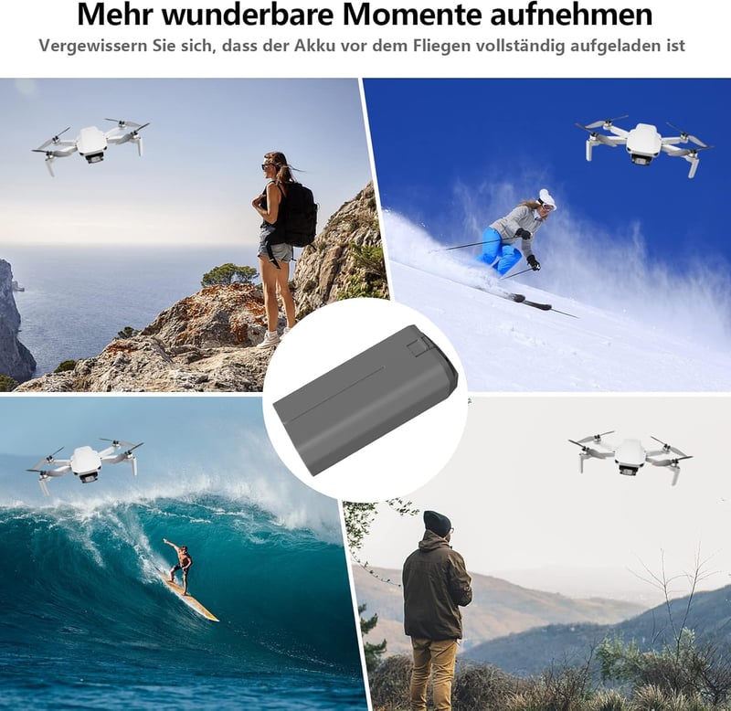 DJI Mini 4K/2/SE drónhoz 2400 mAh intelligens akkumulátor szett, 31 perc repülési idő
