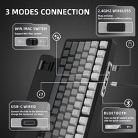AJAZZ x Attack Shark X85 Mechanikus Gamer Billentyűzet, 75% Vezeték Nélküli, 5 Rétegű Hangtompítás, PBT Billentyűk, RGB, Hot-Swap, PC/Mac 4