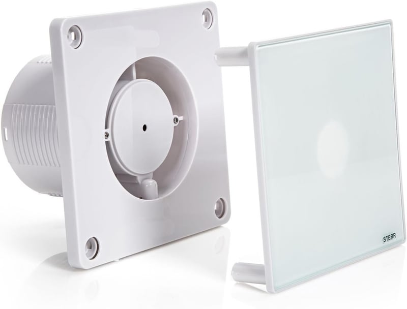 STERR Csendes Fürdőszobai Szellőztető Ventilátor - Fehér, 100 mm