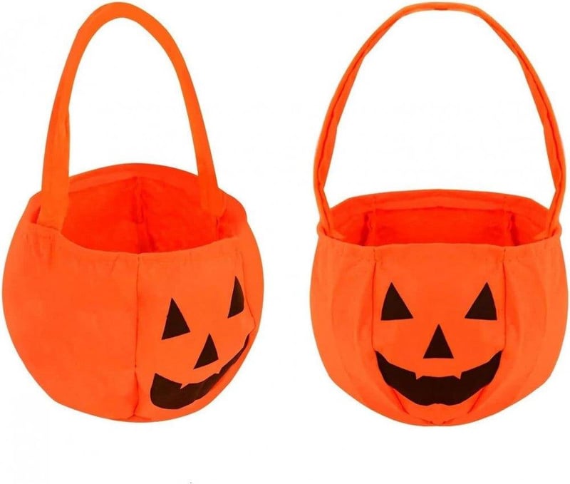 Tökös Halloween Cukorkagyűjtő Táska Gyerekeknek, 2db-os Szett (19,5×27,5 cm)