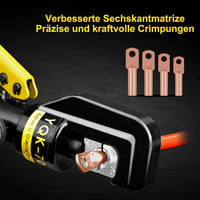 Brileine hidraulikus présfogó, 4-70 mm², 9 betéttel, réz-alumínium sarukhoz 6